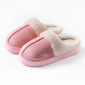 Free Shipping Thick-Soled Cotton Slippers Non-Slip Winter Shoes Indoor Slippers Warm Winter Cotton Shoes Plush Cotton Slippers Home Slippers