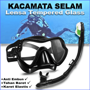 COD TaffSPORT Kacamata Selam Scuba Diving Anti Kabut bocor Snorkeling Dewasa Glass - AS303JF