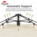 Naturehike ANGO 4 Person Automatic Pole Camping Tent with Front Back Side Awning Canopy Snow Rain Skirt Auto Pop up Camp Waterproof Windproof Family Outdoor Portable Foldable Folding Tent Nature Hike. 