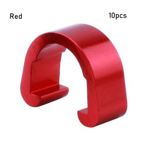 JUNOTERNEY 5/10pcs Aluminum Alloy Outdoor MTB Bike Bicyle Housing Hose C-buckle Clasps C Shape Clips Brake Cable/Line Buckles Derailleur Lines Case