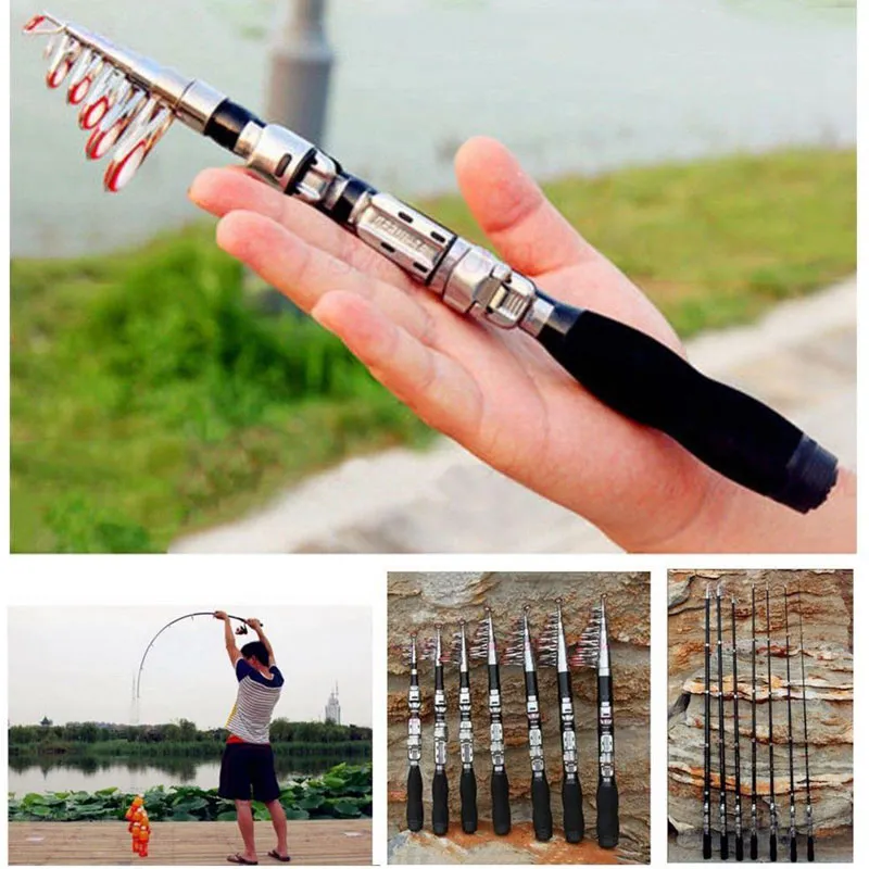 CARBON FIBER FISHING Rod Spinning Telescopic Fishing Pole Pesca