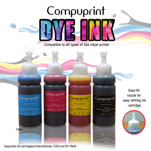 Compuprint Premium Inkjet Dye Ink Universal Ink Continuous ink CISS and DIY Refill 100ml