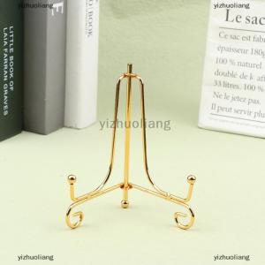 yizhuoliang Iron Display Stand Craft Bracket Book Holder Photo Pedestal Bowl Dish Frame Picture Plate Rack Easel Storage Decoration