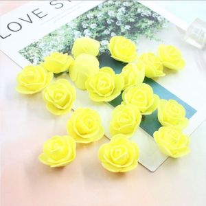 TEWUB 3.5cm Artificial Flowers Handmade 3cm Flower Materials Bride Accessory PE Foam Foam Rose Heads Valentines Day Rose