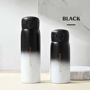 350ml/500ml Teachers Day Gift SG Ready Stock Stainless Steel Insulated Student Water Bottle with Gradient Design&Bounce Lid Drinkware Flask