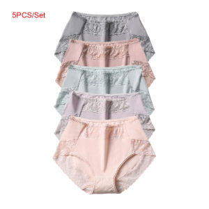 Senexin 3/5 cái Quần lót đồ lót bằng vải bông cho nữ quần lót ren eo cao nâng hông Cô Gái Quần lót Comfort quần lót nội y nữ M-XXL