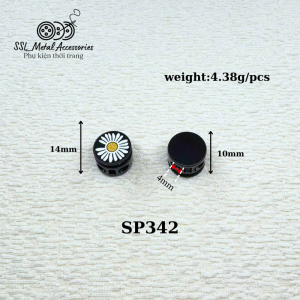 [Hàng mới] (5 cái) Nút chặn cục chặn kim loại hình hoa cúc thời trang mới dành cho áo khoác áo hoodie SP342 #ssl_