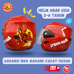 Helm Anak Motor SNI Murah Karakter Motif Laki Laki Perempuan Cewek Cowok Usia 2-5 Tahun