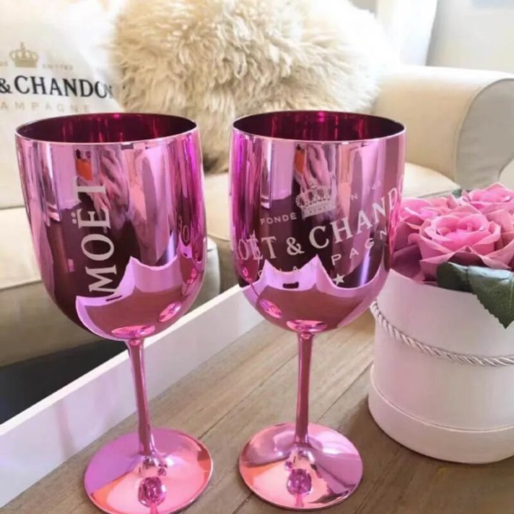 Moet&Chandon Champagne Flute Glass Plastic Cup Dishwasher Safety Blue