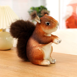 JOJO CASTLE Lifelike Squirrel Plush Toy Soft Stuffed Animal Ideal Gift for Children and Girlfriend