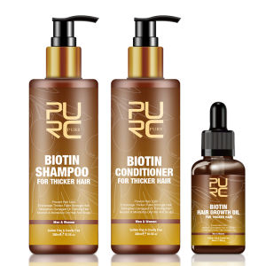 new PURC Hair Growth Products Biotin Oil Hair Loss Shampoo Conditioner Keratin Treatment Hair Growth For Men Women Beauty Health Set hot