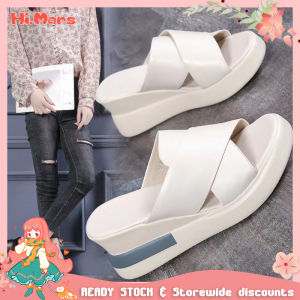 Hi.Mars Dép Xăng Đan Đế Xuồng Cho Nữ Đang Giảm Giá Dép Lê Có Gót Đơn Giản Thường Ngày Phong Cách Hàn Quốc