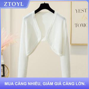【ZTOYL】 Phụ nữ nhún vai rắn thanh lịch thoáng khí giải trí cardigans phong cách Hàn quốc tất cả các trận đấu khăn choàng Tops