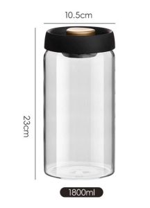 >SG Stock> Vacuum Coffee Container Glass Coffee Bean Storage Jar Coffee Jar with Lid Airtight Storage Jars for Coffee Beans Coffee Cans Vacuum Sealed Glass Container Air-Exhaust Grain Cans Vacuum Coffee Canister Airtight Coffee Storage Container