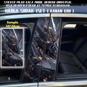 Ready Stock Car sticker PE film Cover Stripe Car Door Center Column Pillar sticker Car Window Middle 52 Gundam 4