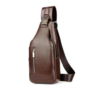 Men Messenger Bag Shoulder Bag Waterproof Sling Bag Leather Chest Bag Mens Crossbody Bag. AutoMaxion