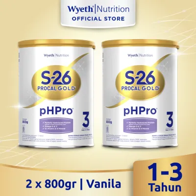 [Paket isi 2] S-26 Procal Gold pHPro Tahap 3 Susu Pertumbuhan Anak Usia 1-3 Tahun 800gr