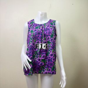 เสื้อคอกระเช้าลายดอกรุ่นพวง ผ้าแมมเบิร์ด ใส่สบาย ฟรีไซส์ พร้อมส่ง(KP11)