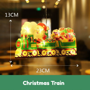 Santa LED Suction Cup Window Hanging Lights Christmas Tree Snowman Ambient Light Christmas Decor