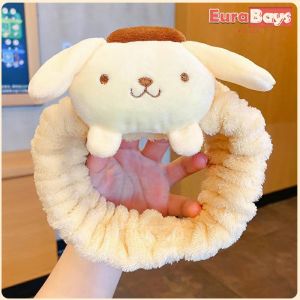 E.B. SANRIO Doll Headband Hair Accessories Cartoon Cute Girl Fashion Plush Kuromi Face Wash Headbands