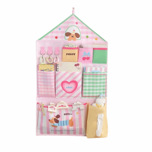 ORIGE HOUSE Oxford Cloth Dormitory Storage Hanging Bag Cute Space Saving Wall Mounted Storage Bag Practical Multi-layer Sundries Organizer for Home