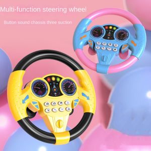 ONFIN 360 ° Rotation Simulation Steering Wheel Toys Montessori Multi Functional Educational Stroller Steering Wheel Driving Car Toy Simulation Simulate Driving Car Toy Kids Toys