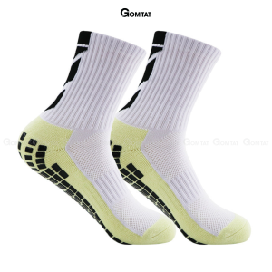 Tất đá bóng cao cấp GOMTAT vớ nam thể thao chuyên dụng chất liệu cotton mềm mại có đệm silicon chống trơn trượt - DABONG-506-1DOI