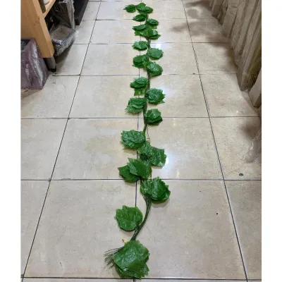 (HW 15) - 25 METER (1 Lusin) Daun Ivy Polos/Motif Rambat Jalar Lilit Artifisial Dekor Pelaminan Hantaran dekorasi taman rumahan