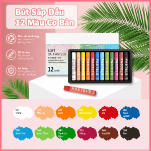 Bút Sáp Dầu Pastel 12/24/36/48 Màu Soft Oil Pastel Oil Crayons Màu sáp dầu cho Học sinh Hoạ Sĩ Vẽ tranh nổi
