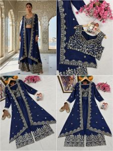 [PRE-ORDER 15 DAYS] READYMADE Premium INDOWESTERN PLAZO CHOLI SET {ETA:2026-12-31}