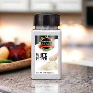 White Pepper 120g in Shaker Bottle by Jinkys Daily Herbs & Spices