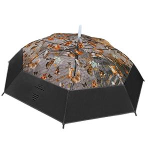 Nhìn rõ thiết kế hình mèo ô dù với tay cầm dài rắn khung sắt đồ che mưa cho phụ nữ thời trang đi du lịch