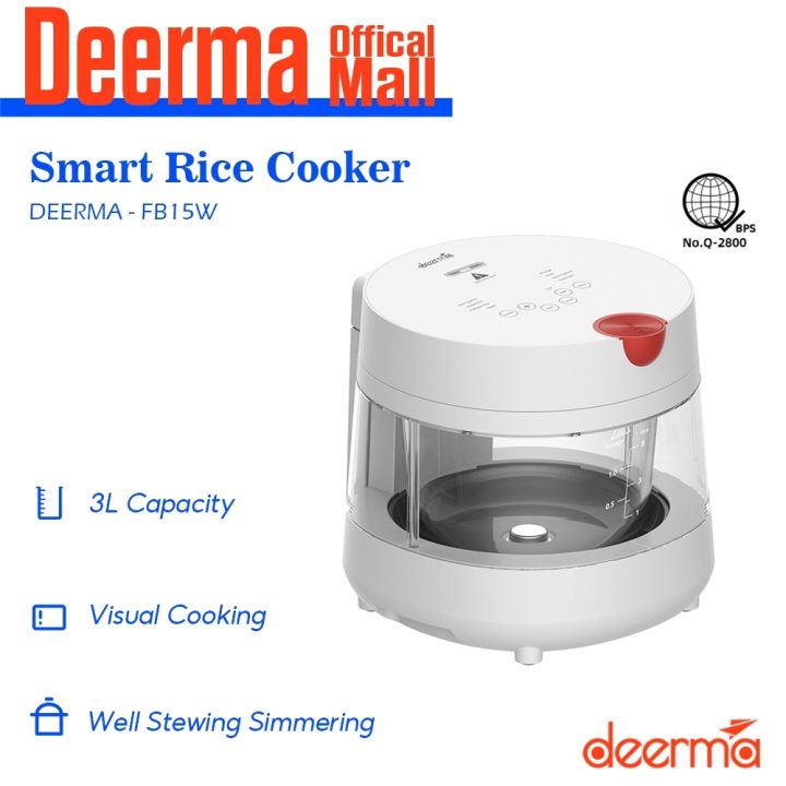 [Material upgrade] deerma fb15w glass rice cooker 3L visual cooking 24H ...