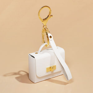 YF Mini Bag Keychain PU Leather Hand Strap Coin Purse Bag Accessories Pendant Gift For Girls FY