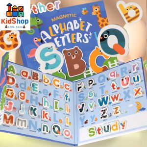 Magnet Spelling Games ABC Magnetic Educational Alphabet Game for Learning to Read ABC Word Writing Book Card Alphabet Learning Activities Kid Baby