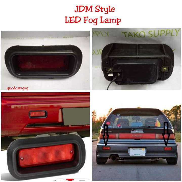 Rear Red Bumper Stanley Fog Light Lamp Honda Acura Integra DC2 90