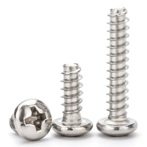 304 Stainless Steel Cross Recess Phillips Pan Round Head Flat Tail Self Tapping Screw M1 M1.2 M1.4 M1.7