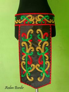 Renda Bordir Sabuk Motif Dayak 1