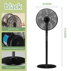 8 Speed kipas angin berdiri 16 Inch stand fan Kawalan Jauh standing fan portable Remote Control 5 Blades Silent Fan Strong Wind Floor Fan 站立式电风扇