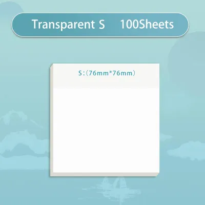 200Sheets Transparent Sticky Notes waterproof Memo List Notepad Student Office Stationery