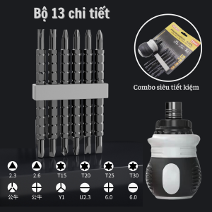Bộ tô vít trợ lực đa năng 26 chi tiết hút mạnh thân CRV siêu cứng nhỏ gọn có thể điều chỉnh