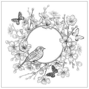 Kirilgu Wreath Transparent Silicone Stamp for Scrapbooking Paper Crafts Journaling Decor 5B9Z4