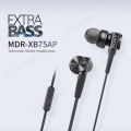Original SONY MDR-XB75AP In-Ear Extra Deep Bass Earphones 3.5mm Wired Stereo Headphones Sport Earbuds Handsfree Headset With Mic. 