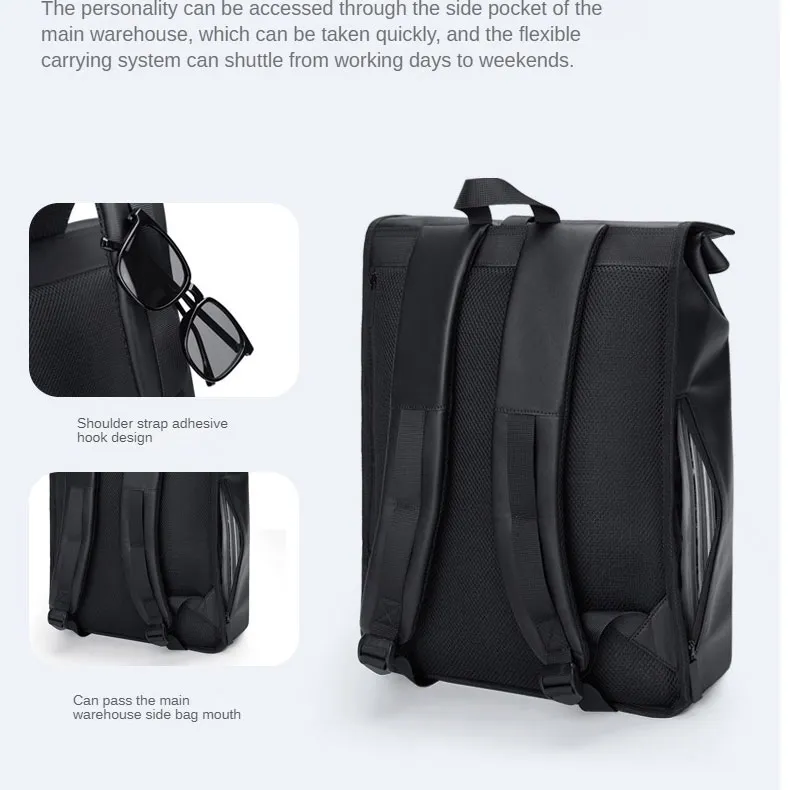 15.6 inch expandable laptop backpack black travel 15,6" Main Material Expandable laptop backpack 15,6" -