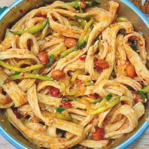 137g Instant Iron Stick Yam Noodles Cold Skin Noodles 即食铁棍山药面凉皮面素食者