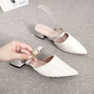 Simoncelli Sandal Tumit Tahu 2 Cm Wanita Sandal Kerja Kondangan | Sandal Mules Import 1003