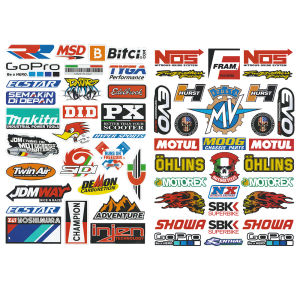 2 Sets of A4 Size PVC Material Car Styling Monster Energy Stickers Motorcycle Fuel Tank Side Strip Stickers Scooter Body Decoration Sponsor Stickers Suitable for Honda NC750 Click V2 V3 Vario 125 YAMAHA NMAX XMAX 300 YZF R15 V4 V3