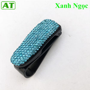 Kẹp treo mắt kính trên xe hơi kẹp cài kính trên ô tô đính đá sang trọng