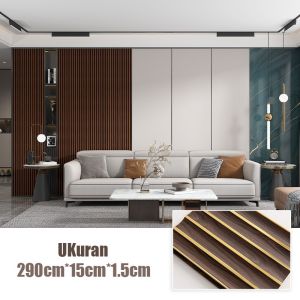 Wall Panel Wood Panel PVC 150x15mm 2.9Meter Motif List Kayu Elegan / Dekorasi Dinding