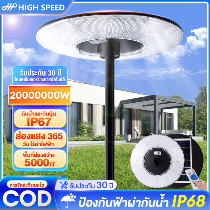 🔥ซื้อ1แถม1🔥ไฟโซล่าเซลล์ ไฟUFO ไฟโซล่าเซล Solar Light ไฟถนน UFO ...